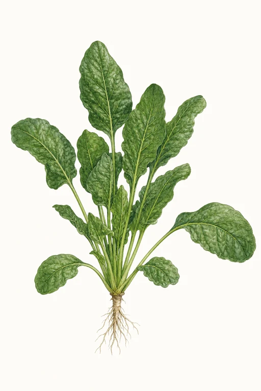 Botanical illustration of Pusa Lal Chaulai