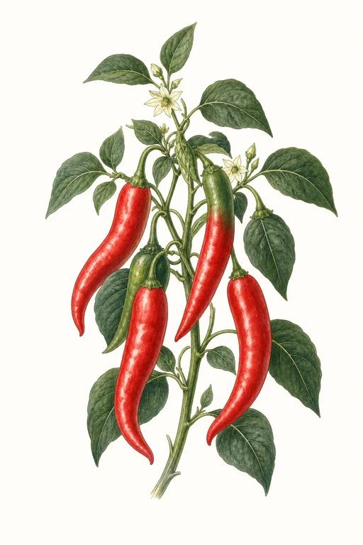 Botanical illustration of Topepo Rosso
