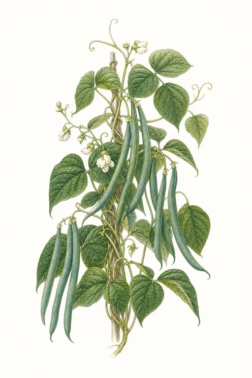 Botanical illustration of Blue Lake Stringless FM2 Pole