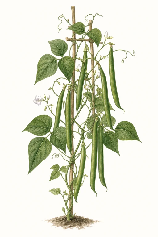 Botanical illustration of Common Bean