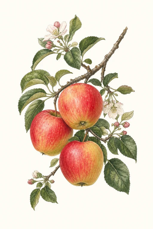Botanical illustration of Fuji