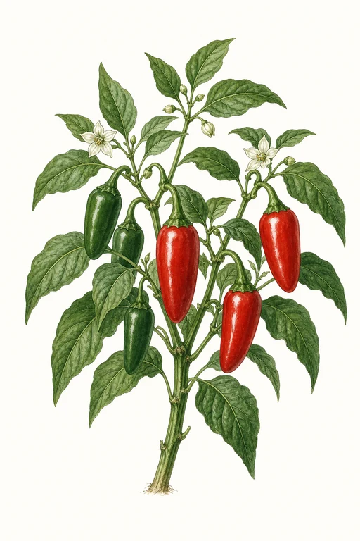 Botanical illustration of Mucho Nacho Jalapeño