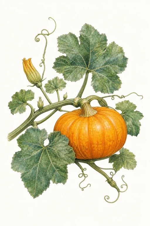 Botanical illustration of Sweet Meat - Oregon Homestead