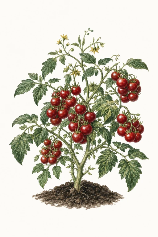 Botanical illustration of Bing Cherry