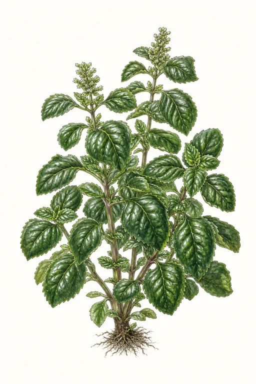 Botanical illustration of Nufar Basil