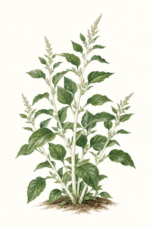 Botanical illustration of White Stem