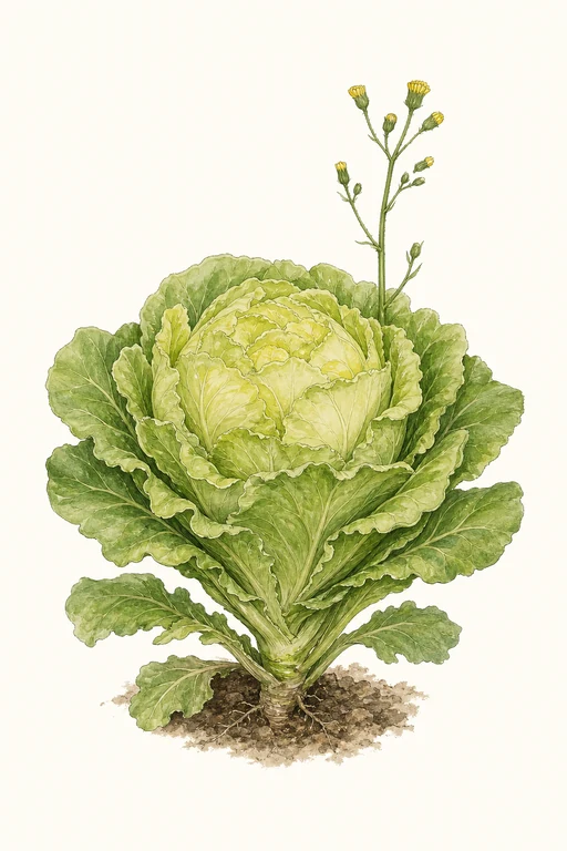 Botanical illustration of Summer Bibb