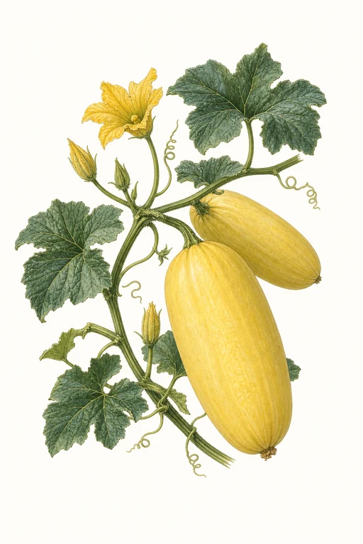 Botanical illustration of Spaghetti