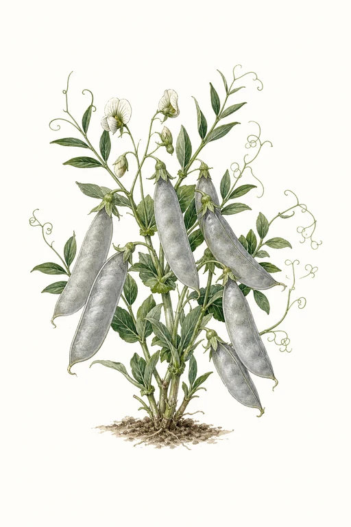 Botanical illustration of Dwarf Grey Sugar