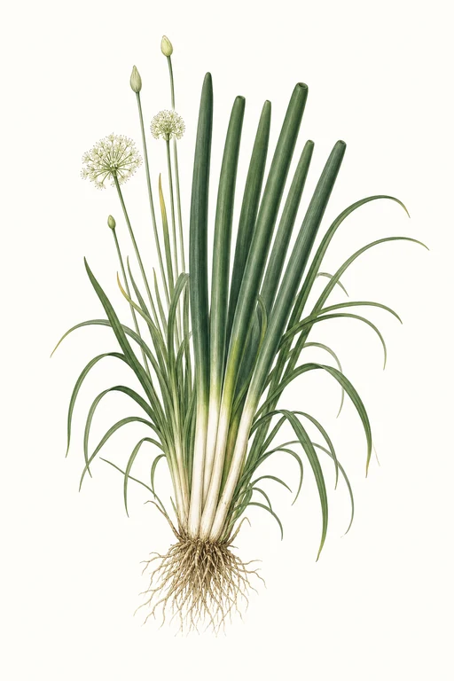 Botanical illustration of Evergreen Hardy White