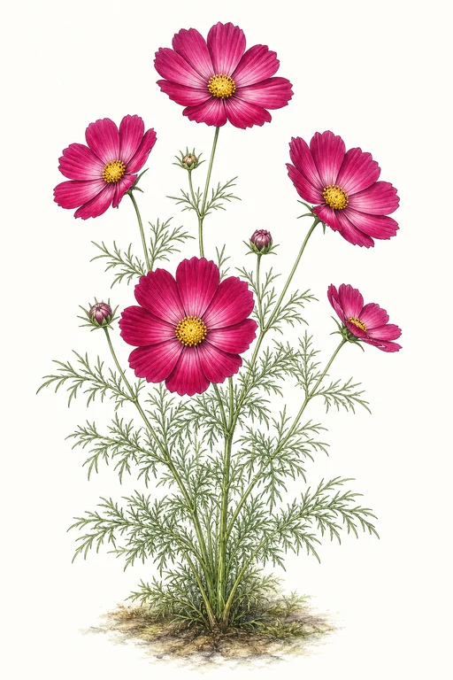Botanical illustration of Sensation Dazzler