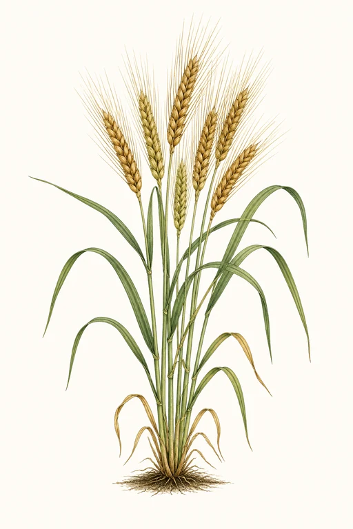 Botanical illustration of Barley