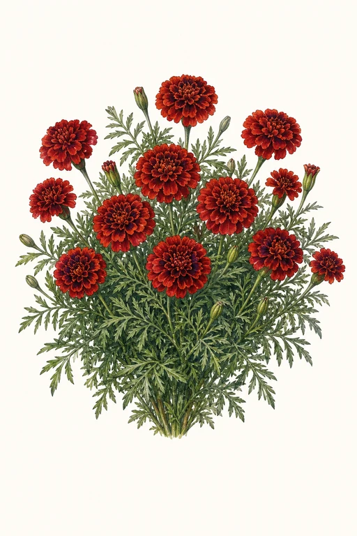Botanical illustration of Red Marietta