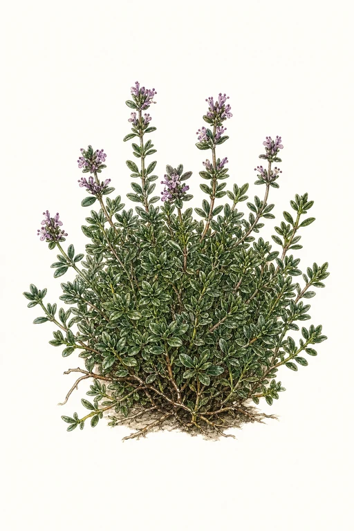 Botanical illustration of Winter Thyme