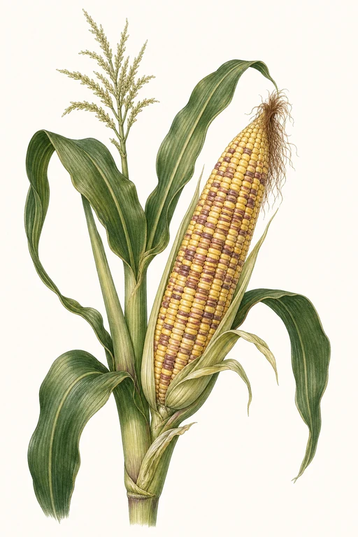 Botanical illustration of Painted Mountain