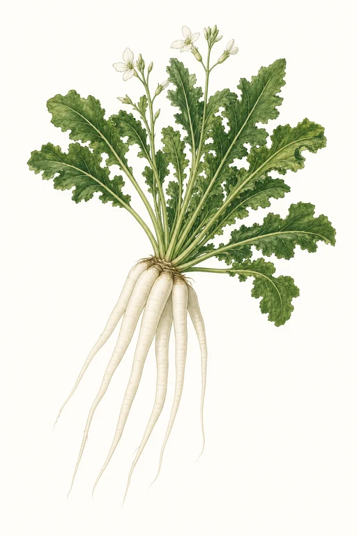 Botanical illustration of White Icicle