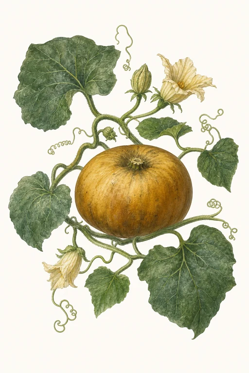 Botanical illustration of Cannon Ball