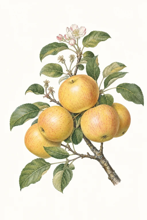 Botanical illustration of Crispin (Mutsu)