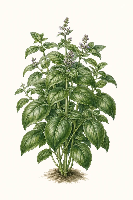 Botanical illustration of Emily Basil