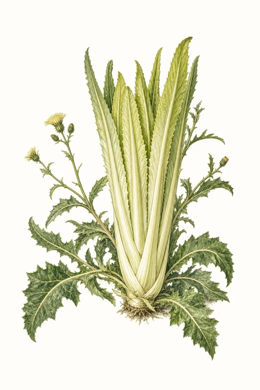 Botanical illustration of Catalogna Gigante Di Chioggia