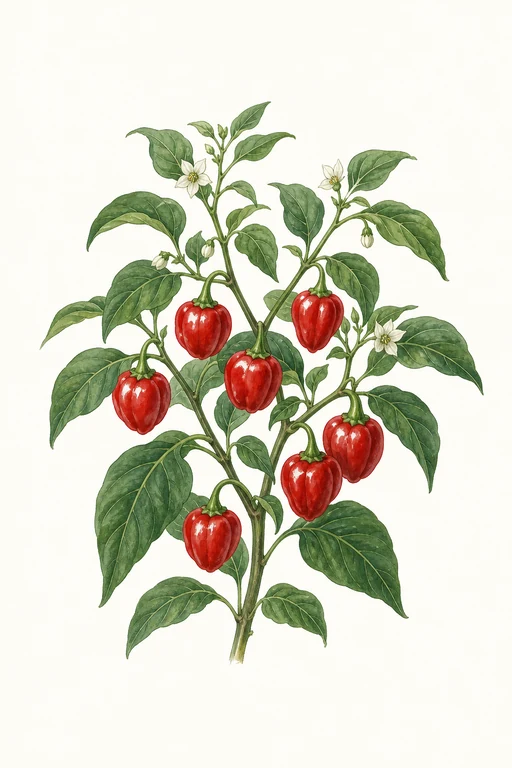Botanical illustration of Cherry Bomb