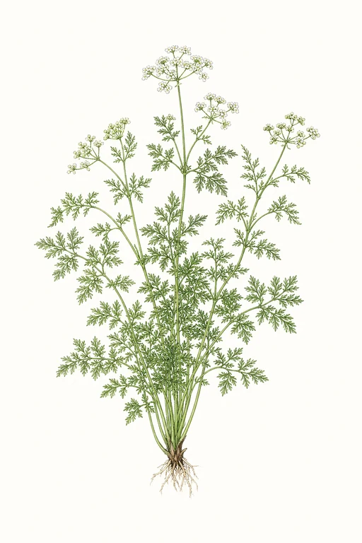 Botanical illustration of Organic Chervil