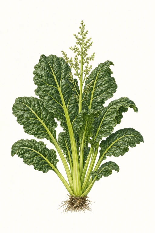 Botanical illustration of Lime Chard