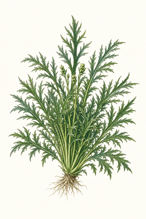 Botanical illustration of Shungiku