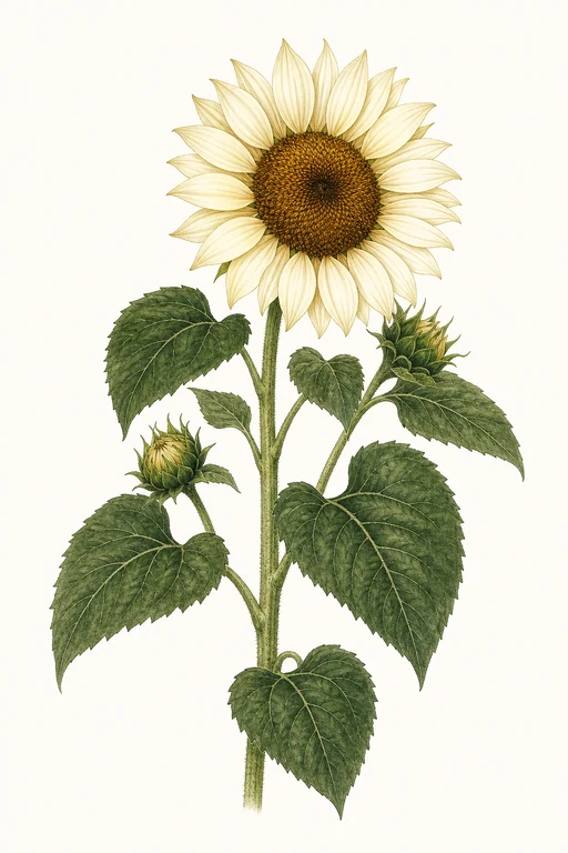 Botanical illustration of Italian White
