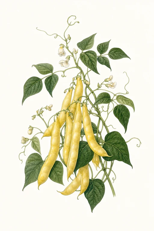 Botanical illustration of Hopi Yellow Bean