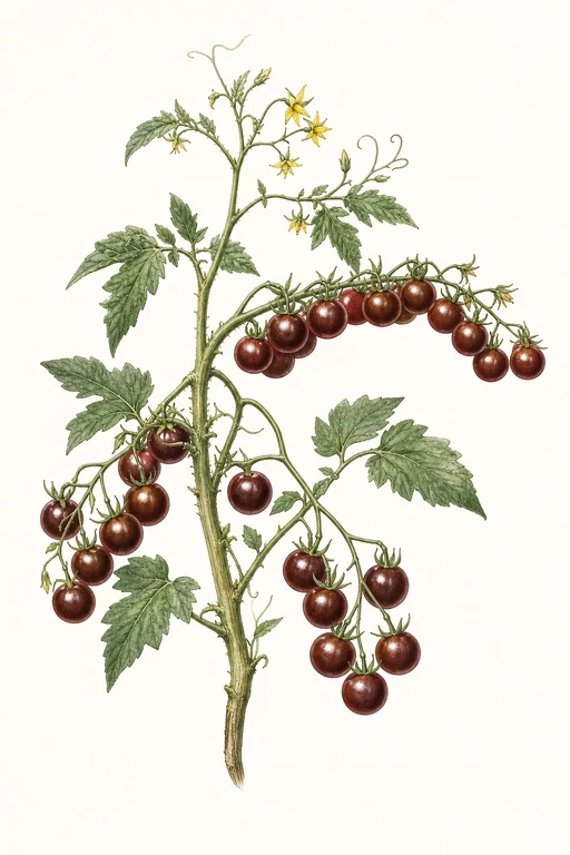Botanical illustration of Cherry Chocolate