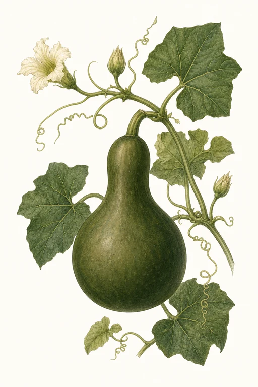 Botanical illustration of African Kettle
