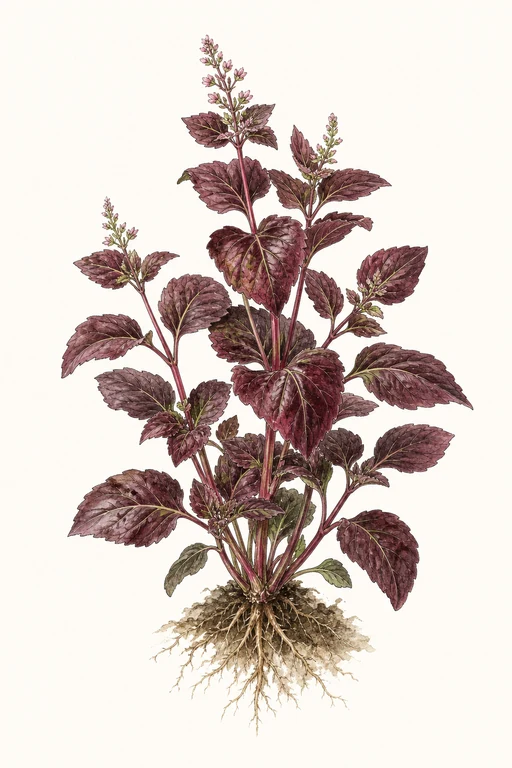 Botanical illustration of Genovese Red Freddy