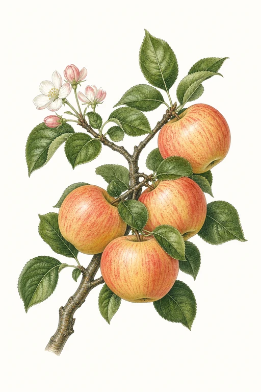 Botanical illustration of Gala Supreme