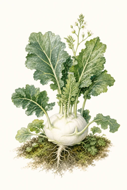 Botanical illustration of Early White Vienna