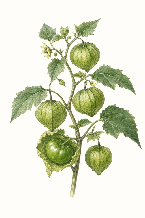 Botanical illustration of Toma Verde de Puebla