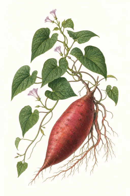 Botanical illustration of Red Japanese