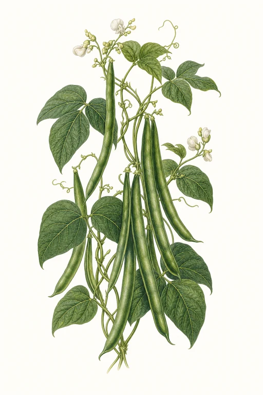 Botanical illustration of Kentucky Wonder 125