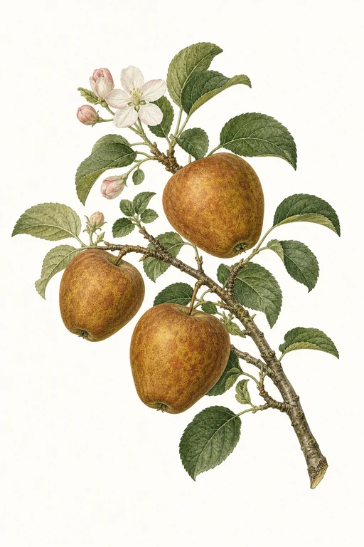 Botanical illustration of Roxbury Russet