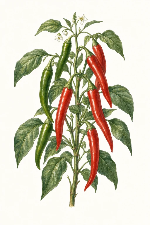 Botanical illustration of Sweet Italian
