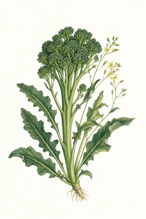 Botanical illustration of Broccolini 'Aspabroc'