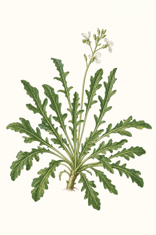 Botanical illustration of Rustic Arugula