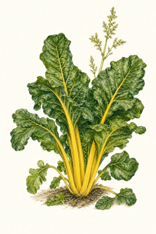 Botanical illustration of Golden Chard