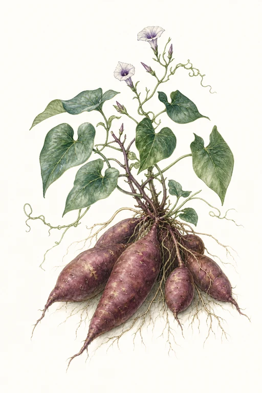 Botanical illustration of Japanese Murasaki