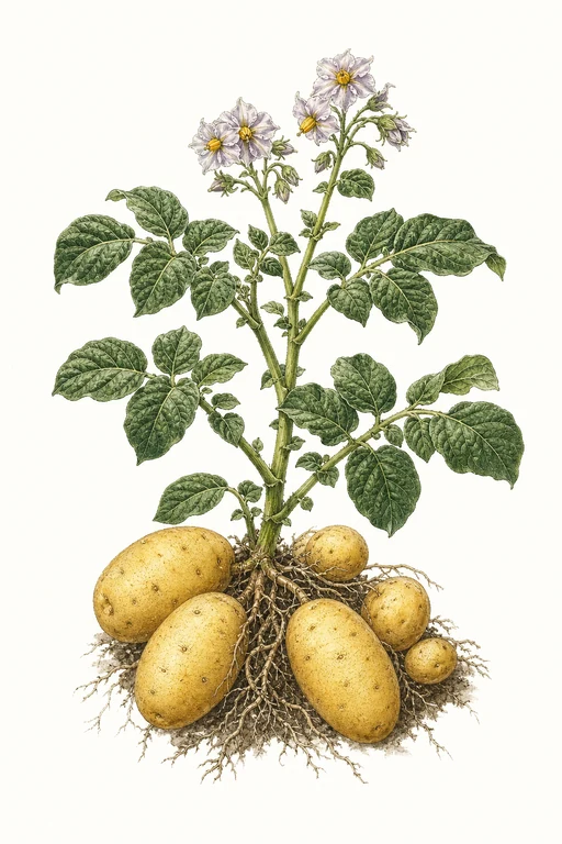 Botanical illustration of Yukon Gold