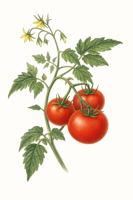 Botanical illustration of Red Baron