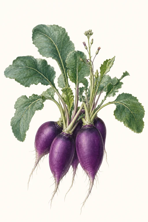 Botanical illustration of Sicilian Violet