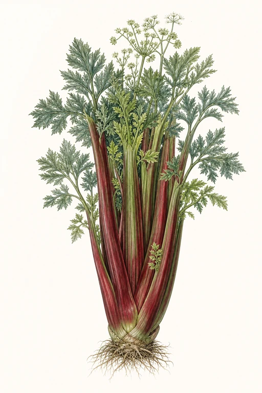 Botanical illustration of Giant Red Celery