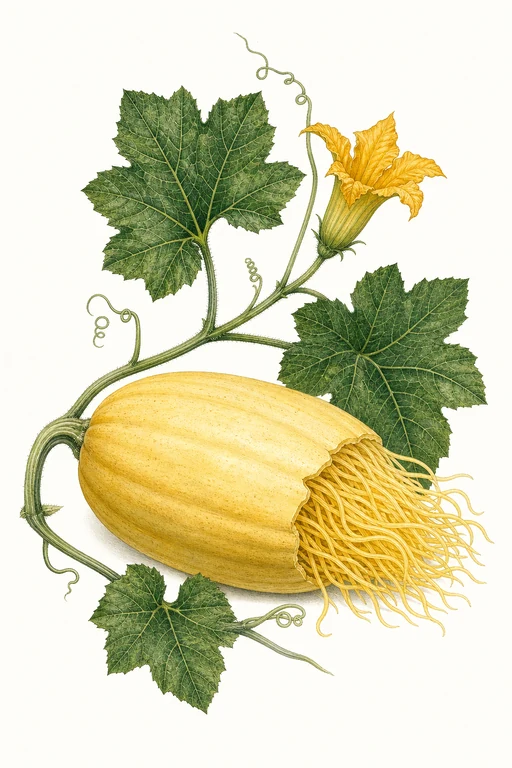 Botanical illustration of Vegetable Spaghetti