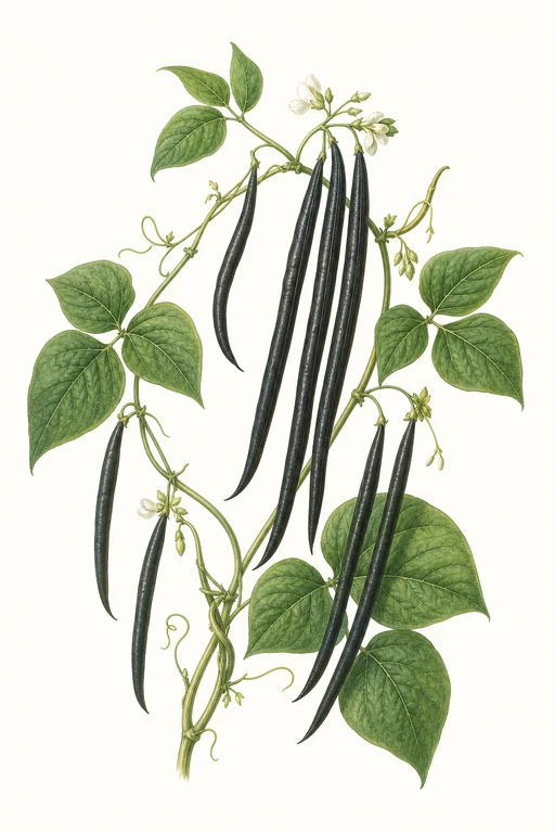 Botanical illustration of Pencil Pod Black Wax